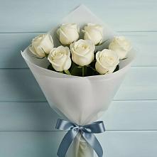 Букет 7 Белых роз Эдлесс Лав #REPLACE_PRED# Масловой Пристани