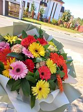Букет цветов из:  Герберы #REPLACE_PRED# Масловой Пристани