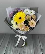 Букет цветов из:  Розы, Герберы и Хризантемы в Масловой Пристани