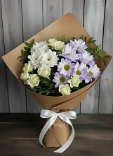 Букет цветов из:  Хризантемы и Розы в Масловой Пристани