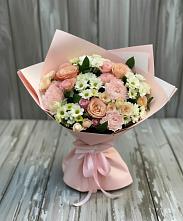 Букет цветов из:  Гвоздики, Розы и Хризантемы в Масловой Пристани