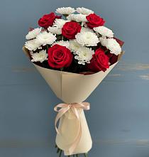 Букет цветов из:  Розы и Хризантемы в Масловой Пристани