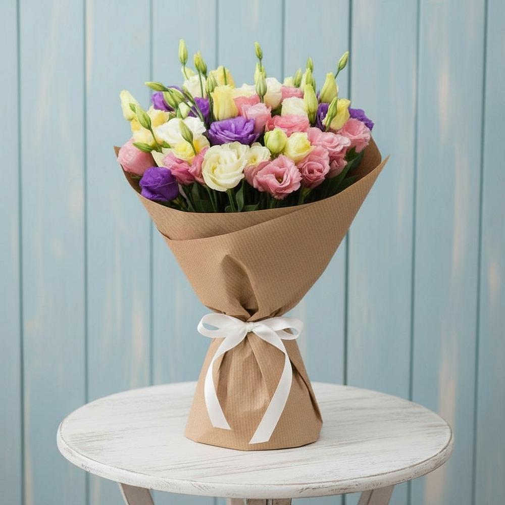 Букет цветов из: Лизиантусы в Масловой Пристани