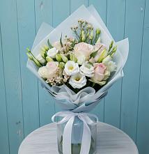 Букет цветов из:  Розы и Лизиантусы #REPLACE_PRED# Масловой Пристани