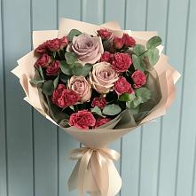 Букет цветов из:  Гвоздики и Розы в Масловой Пристани