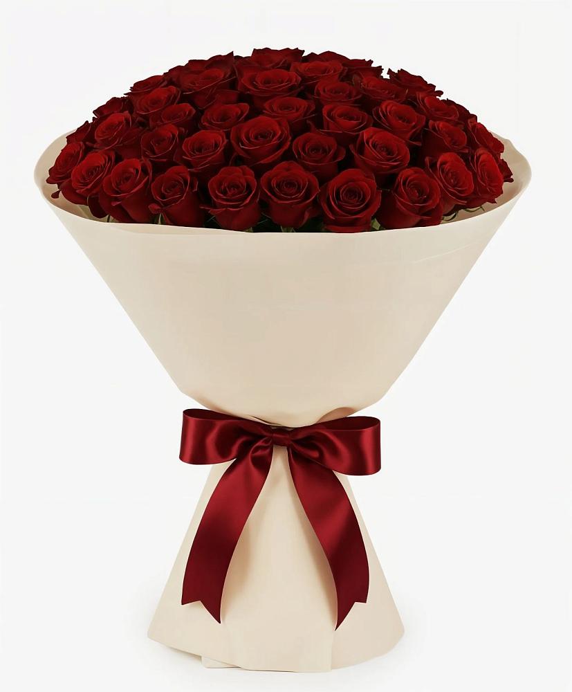 Букет 101 Бордовая роза Блэк Бакарра в Масловой Пристани