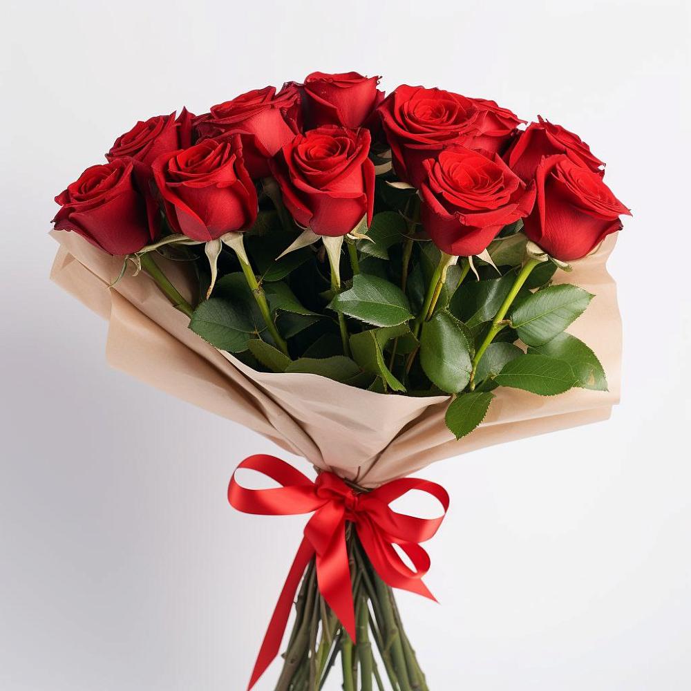 Букет 11 Красных роз Эдлесс Лав в Масловой Пристани