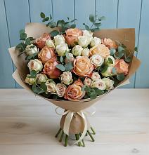 Букет цветов из:  Альстромерии и Розы в Масловой Пристани